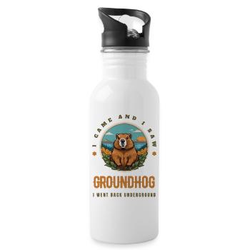 Groundhog - 20 oz Water Bottle - white - Right