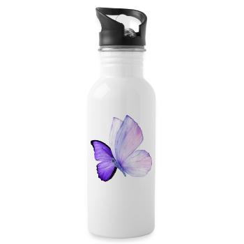 butterfly - 20 oz Water Bottle - white - Right