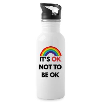 IT S OK NOT TO BE OK - 20 oz Water Bottle - white - Right