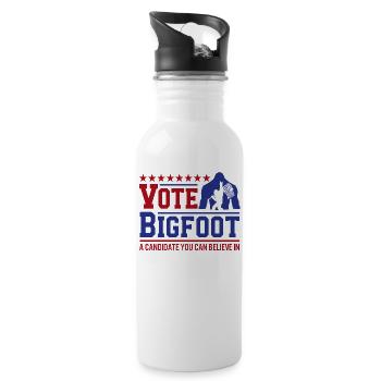 Vote Bigfoot Funny Presidential Election - 20 oz Water Bottle - white - Right