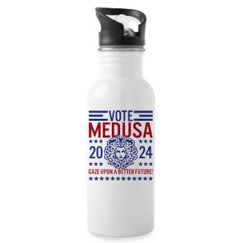 Vote For Zeus 2024 Funny Greek Mythology - 20 oz Water Bottle - white - Right