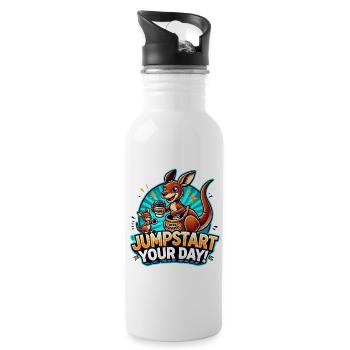 Jumpstart your day - 20 oz Water Bottle - white - Right
