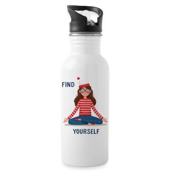 Find Yourself - 20 oz Water Bottle - white - Right