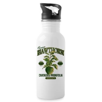 Common Hawthorn - Botanical Heritage - 20 oz Water Bottle - white - Right