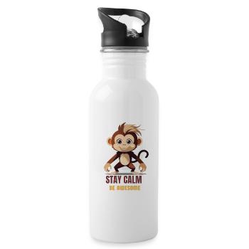 awesome - 20 oz Water Bottle - white - Right
