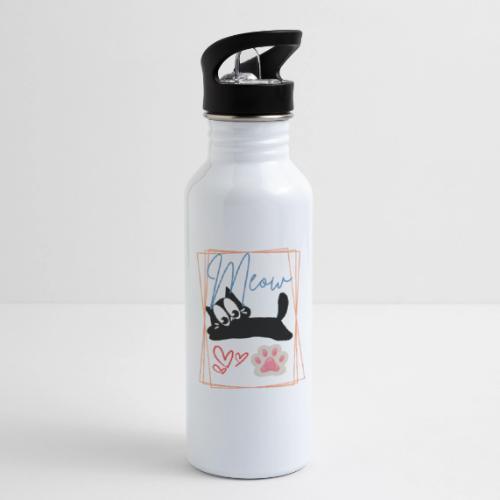 Meow Cat Paw Cute Kitty Lover Design - 20 oz Water Bottle