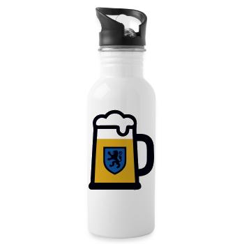 Beer Mug Bavaria Lion Crest German Volksfest - 20 oz Water Bottle - white - Right