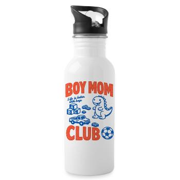 Boy Mom Club - 20 oz Water Bottle - white - Right