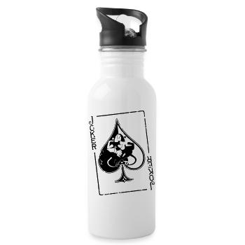 joker spade playing card - 20 oz Water Bottle - white - Right