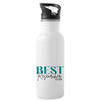 BEST RESEARCHER EVER - 20 oz Water Bottle - white - Right