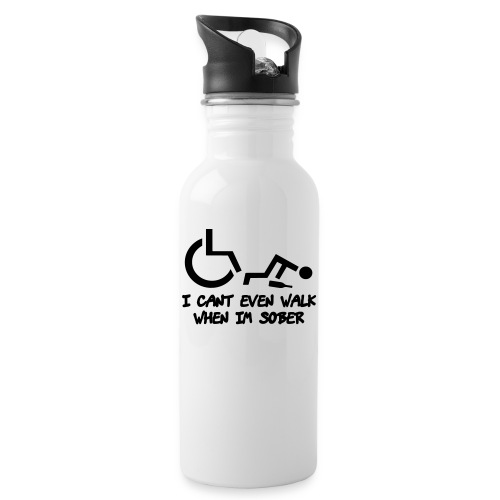 Drunk wheelchair humor, wheelchair fun, wheelchair - Water Bottle