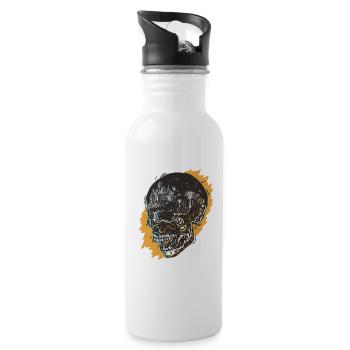 Valhalla Norse Mythology Viking fighter Odin Raven - 20 oz Water Bottle - white - Right