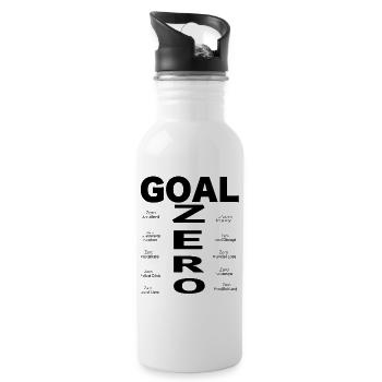 Goal Zero Aspirations | Safety Campaign Slogan - 20 oz Water Bottle - white - Right