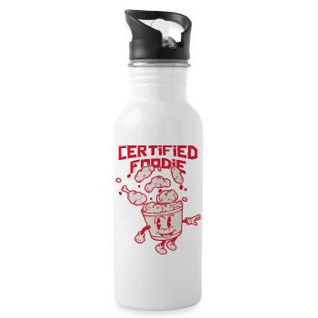 Certified Foodie - 20 oz Water Bottle - white - Right