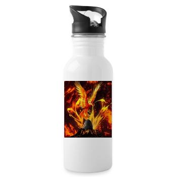 Mystical Phoenix Rising - Volcanic Awakening - 20 oz Water Bottle - white - Right