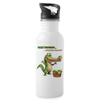 Alligator Veggie Vibe - 20 oz Water Bottle - white - Right