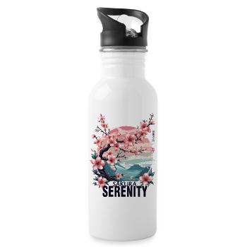 Sakura serenity - 20 oz Water Bottle - white - Right