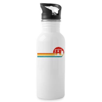 Vintage Retro 3D Printer Tee Gift idea for Geeks - 20 oz Water Bottle - white - Right