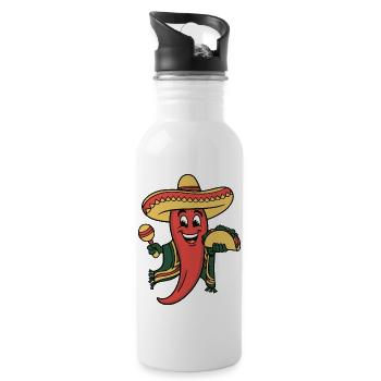 Chili Pepper - 20 oz Water Bottle - white - Right