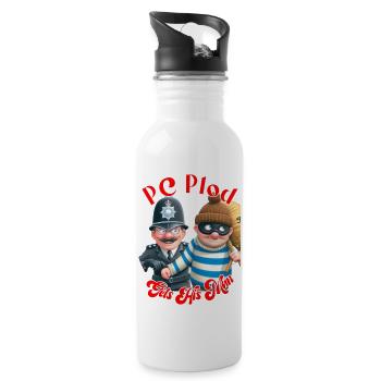 PC Plod Gets His Man - 20 oz Water Bottle - white - Right