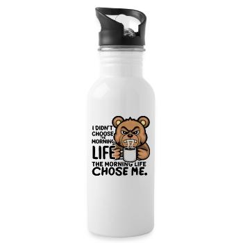 I Hate Morning People for a Morning grumpy - 20 oz Water Bottle - white - Right