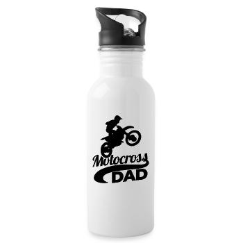 Motocross Father - 20 oz Water Bottle - white - Right