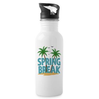 Spring Break Palms Beach - 20 oz Water Bottle - white - Right