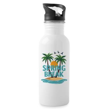 Spring Break Palms Beach - 20 oz Water Bottle - white - Right