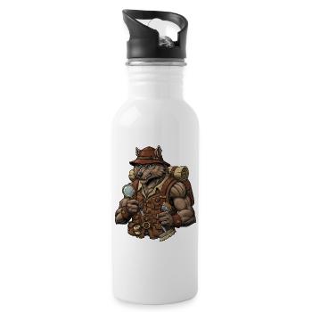 Wolf archaeologist - 20 oz Water Bottle - white - Right