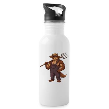 Wolf Farmer - 20 oz Water Bottle - white - Right