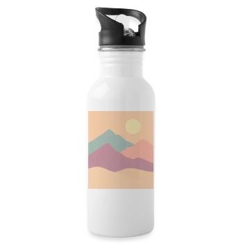 Pastel Mountain Serenity - 20 oz Water Bottle - white - Right