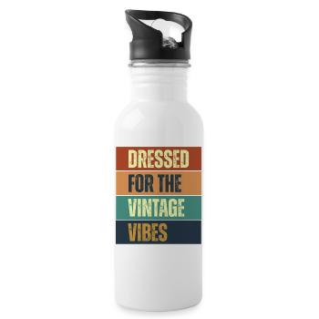 Dressed for the Vintage Vibes - 20 oz Water Bottle - white - Right