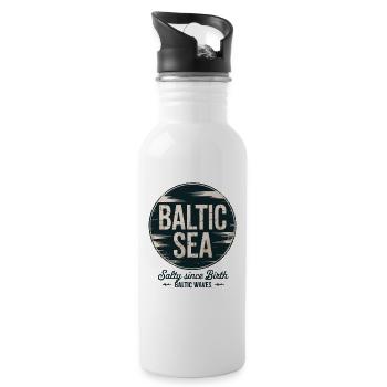 Baltic Sea Salty Waves Graphic - 20 oz Water Bottle - white - Right