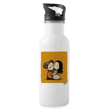 Rustic Ram Kiss Duo - 20 oz Water Bottle - white - Right