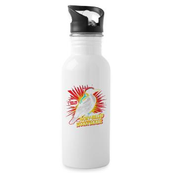 Ivory Billed Woodpecker Bird - 20 oz Water Bottle - white - Right