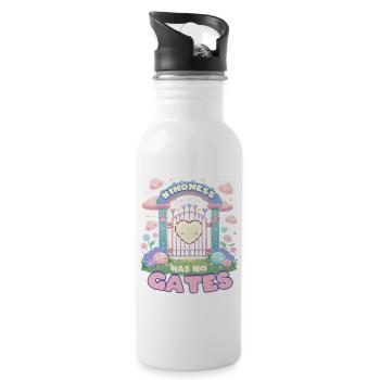 Humanity Equality Kindness Has No Gates - 20 oz Water Bottle - white - Right