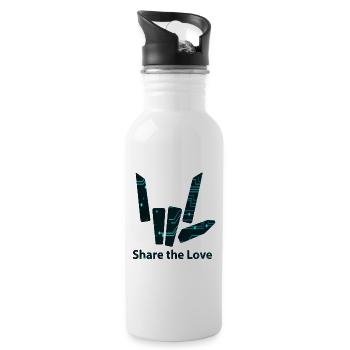Share The Love Circuit Heart - 20 oz Water Bottle - white - Right