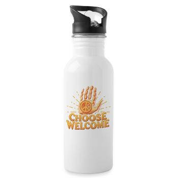 Humanity Equality Choose Welcome - 20 oz Water Bottle - white - Right