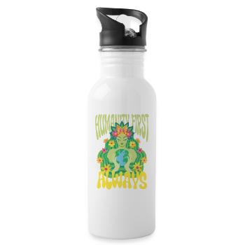 Humanity First Always Equality - 20 oz Water Bottle - white - Right