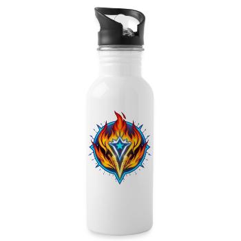 Flamecrest Emblem - 20 oz Water Bottle - white - Right