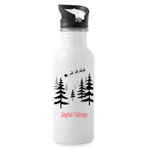 Joyful Tidings Christmas T-Shirt - 20 oz Water Bottle