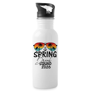 Spring Break Squad 2026 Vacation - 20 oz Water Bottle - white - Right