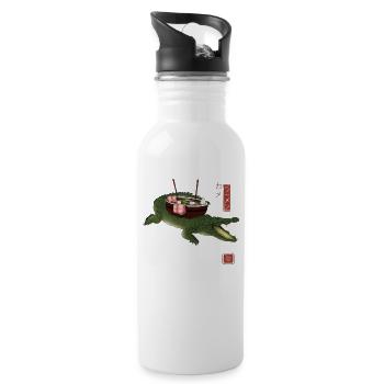 Alligator Ramen Bowl - 20 oz Water Bottle - white - Right