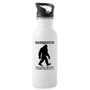 Dadsquatch Funny Bigfoot Father's Day Gift - 20 oz Water Bottle - white - Right