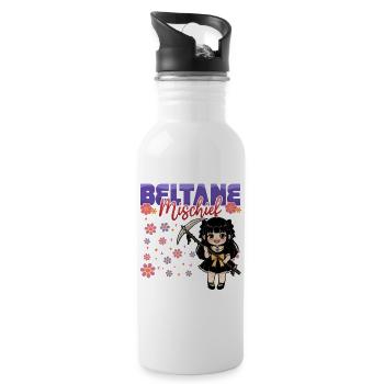Beltane Mischief Chibi Floral - 20 oz Water Bottle - white - Right