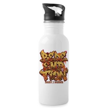 Redemption Graffiti Tee: Saint/Sinner Streetwear - 20 oz Water Bottle - white - Right