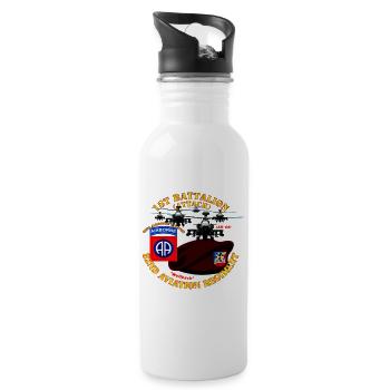 First Battalion Air Attack Wolfpack - 20 oz Water Bottle - white - Right