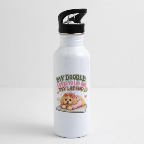My Laptop Belongs to My Doodle - 20 oz Water Bottle