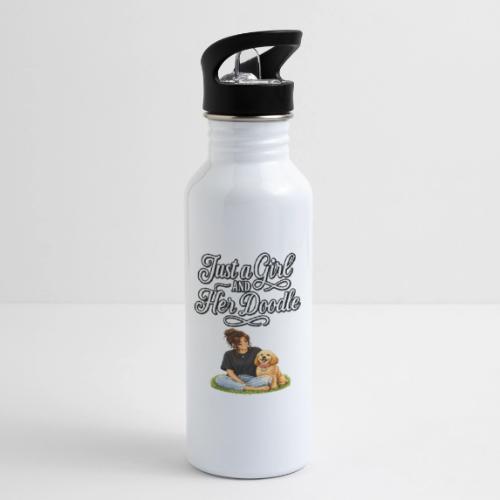 Just a Girl and Her Doodle | Dog Mom Design - 20 oz Water Bottle