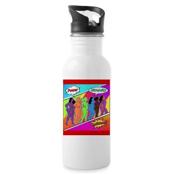 Diversity Power Pop Art - 20 oz Water Bottle - white - Right